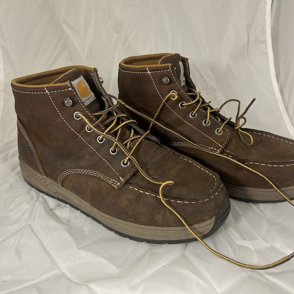 Carhartt CMX4023 Moc Toe Wedge Work Boots Men’s 9.5 W Brown